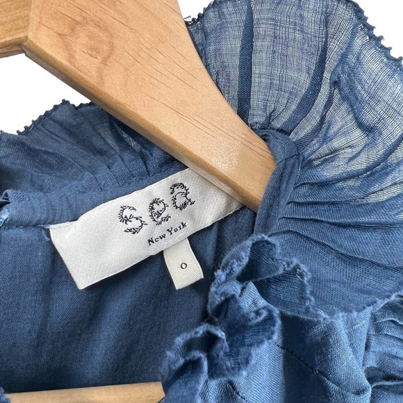 Sea NY Lucy Tiered High Neck Ruffle Tunic Dress Sz 0 - Picture 5 of 6